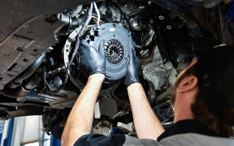 Clutch replacement process at Salvage Auto Repairs